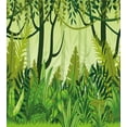 thumbnail image 3 of Ambesonne Plant Duvet Cover Set, Cartoon Rainforest, 2-Calking, Forest Green, 3 of 3