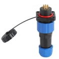 thumbnail image 4 of Conector de enchufe de aviación, enchufe impermeable IP68 Conector de alimentación cuadrado Conector de alimentación impermeable Parte superior de la línea, 4 of 14