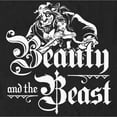 thumbnail image 2 of Men's Beauty and the Beast Black and White Logo Graphic Tee Black Small, 2 of 5