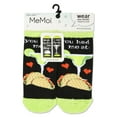 thumbnail image 2 of MeMoi Women's Tequila N Tacos Low Cut Non-Skid Socks - Womens - Female, 9-11, Black, 2 of 7