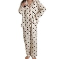 thumbnail image 3 of Conjunto de ropa de dormir para mujer, Conjunto de pijama de manga larga Conjunto de pijama de dos piezas Conjunto de pijama de manga larga Diseño aerodinámico, 3 of 8