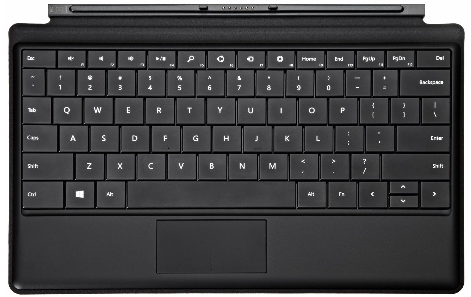 Restored Keyboad Type Cover for Microsoft Surface Pro/RT 1,2 Black