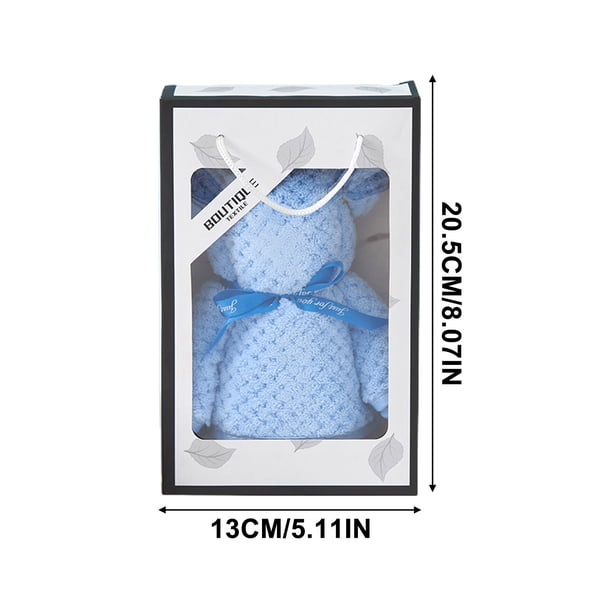 Yhmxh Paños de algodón, toallas de tela con diseño de piña tejidas a mano, toallas de regalo con forma de oso, toallas de mano de alta densidad con diseño de forro polar, toallas de mano estilo INS.