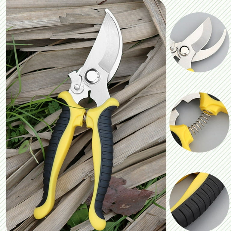 Outdoor Power Tools Other Garden Pruning Handheld Pruners Premium Bypass Pruning  Shears For Your Garden Shears Stainless Steel Blades Yellow 