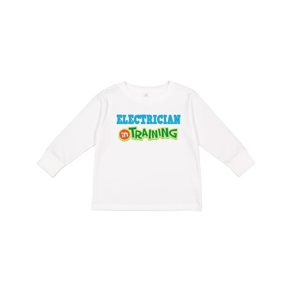 Inktastic Electrician in Training Boys or Girls Long Sleeve Toddler T-Shirt