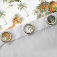 thumbnail image 4 of Manfei Cartoon Animal Dinosaur Black Out Curtains for Preppy Children Kids,Jungle Wildlife Dino Curtains Pack of 2 (42x63 Each),Botanical Plants Bedroom Curtains,Super Cozy Room Decor, 4 of 6