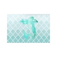thumbnail image 4 of MKHERT Watercolor Mermaid Silhouette with Teal Moroccan Trellis Placemats Table Mats for Dining Room Kitchen Table Decoration 12x18 inch,Set of 4, 4 of 4