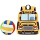 thumbnail image 5 of Mochila Bluboon para autobús escolar para niños pequeños con lonchera de 2 a 6 años, amarilla, 5 of 9