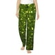 thumbnail image 1 of Balery Green Glitter Sparkle Pantalones de pijama para mujer, pijamas ultraligeros, pantalones de estar por casa-Small, 1 of 6