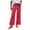 Red, variant on Summer Pants for Women Linen Pants Women High Waisted Flare Wide Leg Capri Work Business Casual Ankle With Pockets Fit Large Elastic Leather for Track Workout Editor Casual Pant Red 2XL