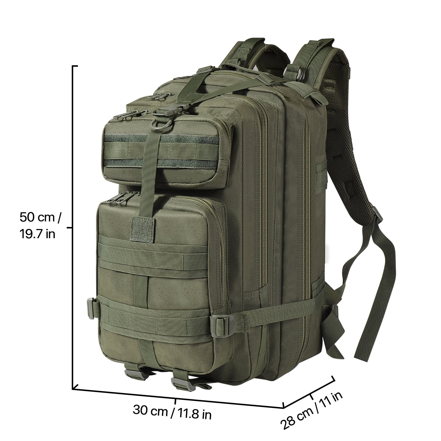 Army Tactical Security Shoulder Bag MOLLE Travel Hiking Camping Olive Drab Green