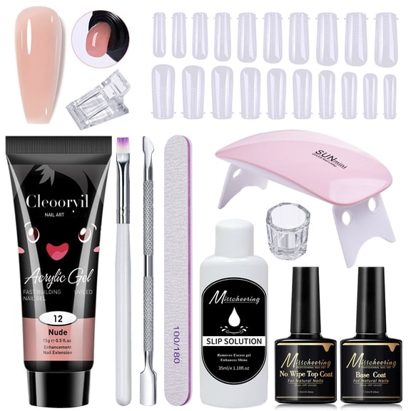 Complete 11Piece Nails Art Set Includes 15Ml ABS Extension Gel For Salon And Home Use