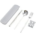 thumbnail image 1 of Grandest Birch Flatware Kit Korean Style Stainless Chopsticks fork Spoon Dinner Set for Daily Use Porta, 1 of 5