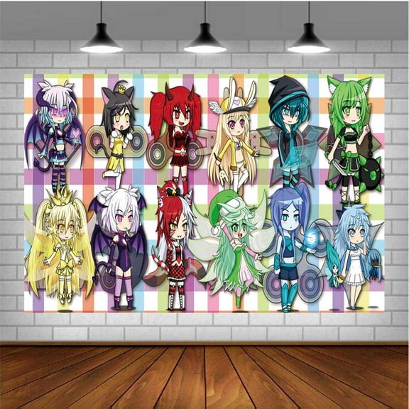 Gacha Life Banner Poster Wall Decor Birthday Backdrop Background Party Supplies Taspestry