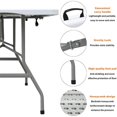 thumbnail image 4 of Plastic Folding Table, 6ft x 2.5 ft Great for Outdoors & Indoor (Light Grey), 4 of 4