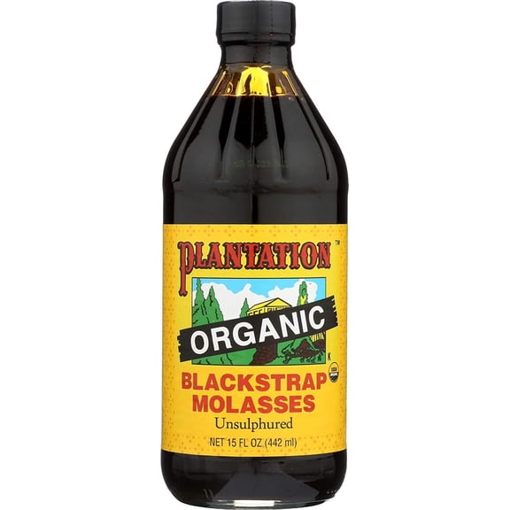 Plantation Blackstrap Molasses, Organic, 15 oz (Pack of 2)