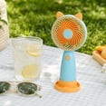 thumbnail image 4 of Portable Handheld Mini Fan Green Cute Cat Ear Design 1 Piece For Outdoor Home Travel Use, 4 of 6