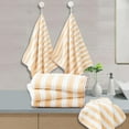 thumbnail image 6 of Microfiber Bath Towels Set - 6 Bath Sheet, 6 Hand Towels, 6 Washcloths, Soft, Highly Absorbent Bathroom Towel, Quick Dry & Less Lint Shower towel for Bathroom, Hotel, Spa, Dorm-Apricot Yellow, 6 of 13