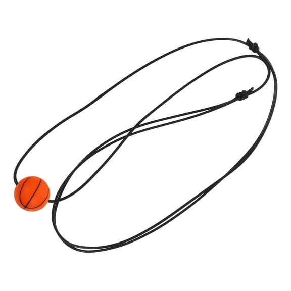 UPGRATOR 1Pack Orange Wax Rope Basketball Shape Pendant Necklace For Women Sports Enthusiasts Daily Wear