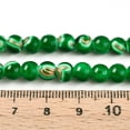 thumbnail image 4 of Baking Painted Glass Beads Strands Round Drawbench Style Green 6~6.5mm Hole: 1mm 139~162pcs/strand 29.53~34.25 inch(75~87cm), 4 of 4