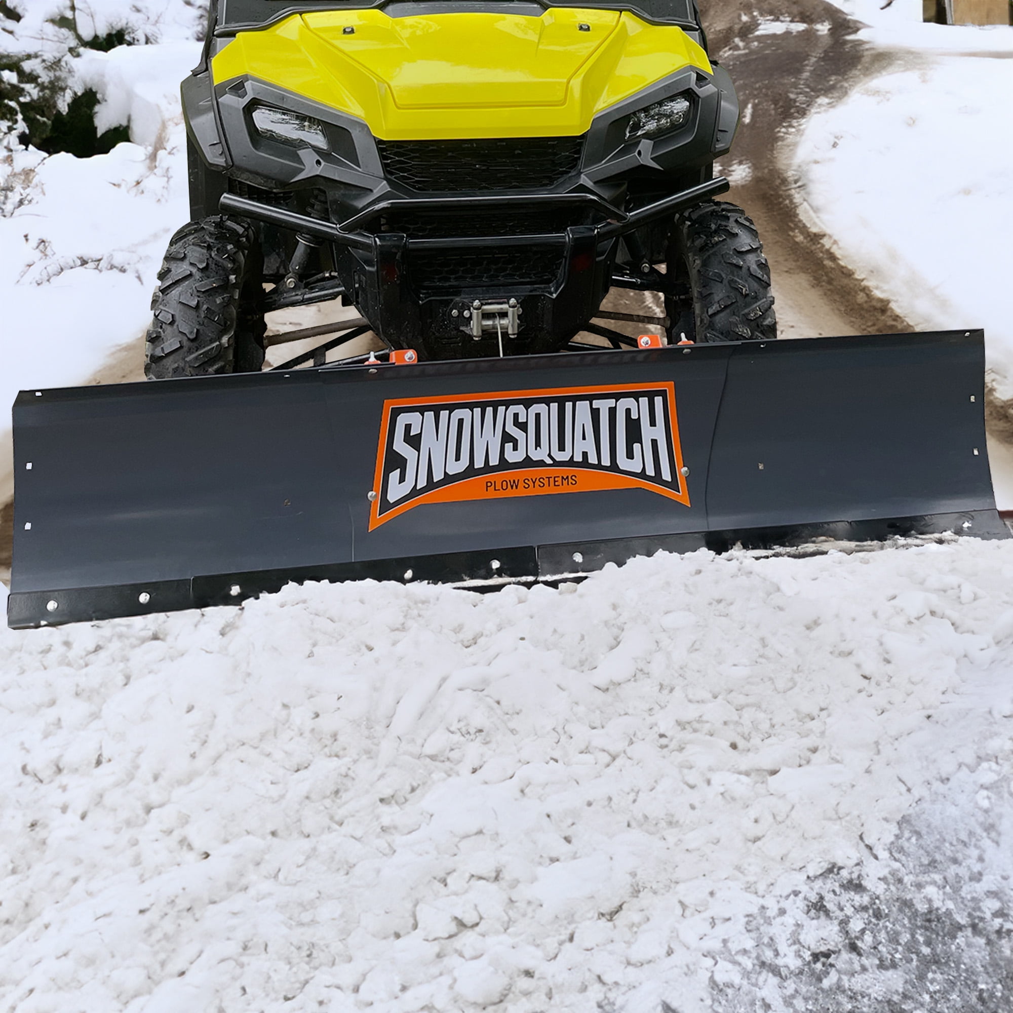 SNOWSQUATCH UTV Snow Plow System 60-72 inch Adjustable Steel Blade Mount Kit 519-KPL2225W