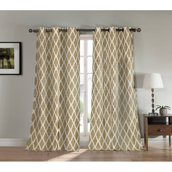 Kittattinny Heavy Blackout 112l" Grommet Pair 38 in. W x 112 in. L in Taupe (2 Pieces)