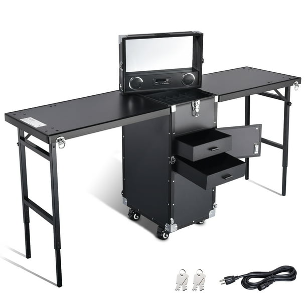 RTAJDOS Portable Nail Workstation with 4 ‘360 Degree Rotating Wheels ... Portable Workstation On Wheels