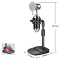 thumbnail image 1 of Adjustable Desktop Microphone Stand Holder Mic Clip Phone Bracket with Base, 1 of 5