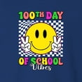 thumbnail image 3 of Wild Bobby 100th Day of School Retro Cute Smiley Face, 100 Days of School 2024 2025 Design for Kids Youth Boys Girls School Youth Longsleeve Shirt, 3 of 6