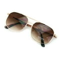 thumbnail image 5 of Metal Aviator Sunglasses - Big Lens Spring Hinge Square - Gold Gunmetal Black Brown, 5 of 5