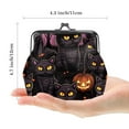 thumbnail image 2 of Cat Elegant Small Wallet with 0.7 Microfiber Material and Zinc Alloy Jaws - 4.3x4.7 in/11x12 cm Size, 2 of 7