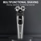 thumbnail image 3 of Navaja para barba Lingke 8806 de tres hojas, tres en uno, para hombre, lavable, con carga USB, 3 of 4
