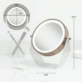thumbnail image 3 of Zadro Dual Lighted Makeup Mirrors with Magnification & Swiveling Heads, 3 of 6