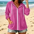 thumbnail image 2 of GUACER Hoodies for Women Thin Breathable Zip-Up Long Sleeve Cover-Up with Pockets Soft Active Jacket, 2 of 9