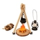 thumbnail image 4 of Lámpara de campamento para casa de muñecas, escala 1:12, accesorios fotográficos para hacer tú mismo, regalos, juego de simulación, leña Ladrillo gris, 4 of 9