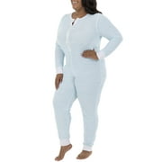 Fit For Me By Fruit of The Loom Women's Plus Waffle Thermal Union Suit