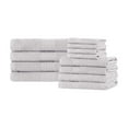 thumbnail image 2 of BNM Eco-Friendly Cotton Assorted Towel 12 Piece Set, Silver, 2 of 5