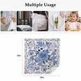 thumbnail image 5 of Boho Blue Flower Cloth Napkins, Spring Watercolor Country Floral Plant Washable and Reusable Dinner Napkins Set of 4, Table Napkin for Kitchen Party Birthday Wedding Hotel Housewarming 20"x20", 5 of 9