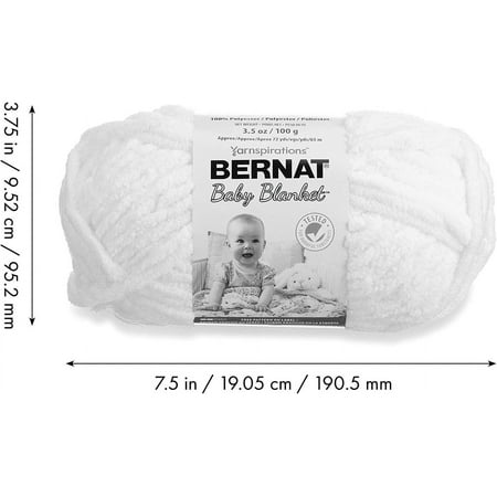 Bernat Baby Blanket Peachy Yarn - 3 Pack of 100g/3.5oz - Polyester - 6 Super Bulky - 72 Yards - Knitting/Crochet