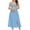 A Light Blue Dress for women, variant on ATOYSOY Women's Beach Sundress Sleeveless V Neck Elegant Casual Spaghetti Strap Cutout Tea Length A Line Split Dress High Waist Retro Workout Dress for Girls Blue