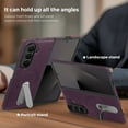 thumbnail image 2 of For Samsung Galaxy Z Fold 4 Magnetic Phone Case,Compatible with Mag-Safe,With 360°Rotatable Invisible Kickstand,Ultra Slim Anti-Scratch Anti-fall Shockproof Durable Phone Case,Purple, 2 of 7