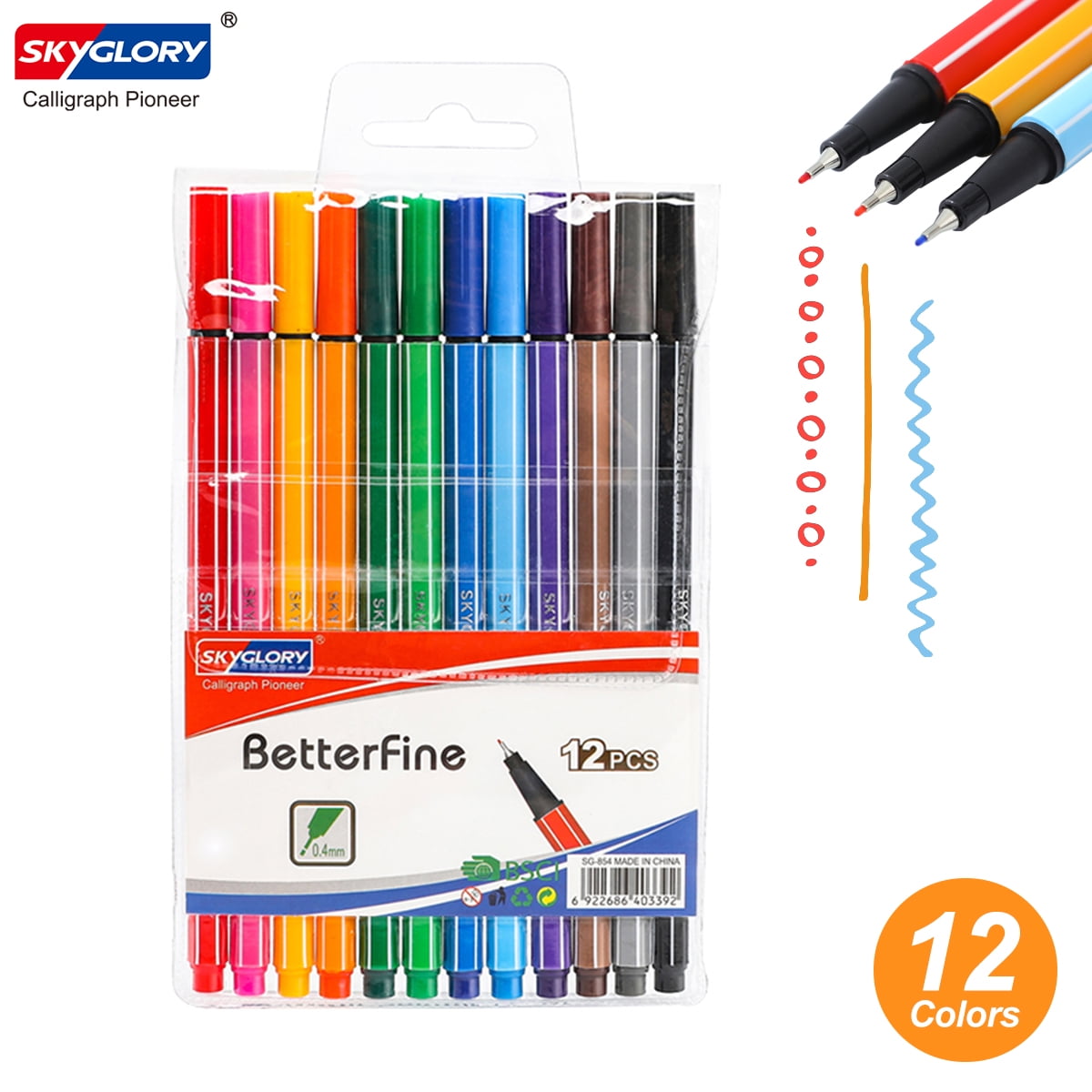 Assorted Colour FINELINERS 0.4mm Nib Tip Fine Line Graphic Writing Marker Pen 