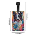 thumbnail image 4 of Luggage Tags for Suitcases, Oil Painting Sunflower Puppy Leather Bag Luggage Tags ID Label Tags Privacy Protection Travel Bag Labels, 4 of 6