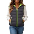 thumbnail image 2 of Sheghy Winter Vests for Women Mid Length Hooded Diamond Quilted Casual Puffer Vest, 2 of 5