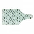 thumbnail image 1 of Tribal Cutting Board, Abstract Angled Curved Stripes with Dots Triangles Doodle Style Composition, Tempered Glass Cutting and Serving Board, Wine Bottle Shape, Yellow Black White, by Ambesonne, 1 of 1
