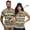 Aztec Sunflower, variant on Jeiento His and Hers Matching Golf Shirts, Moisture Wicking Quick Dry Men's Short Sleeve Shirts & Women's Sleeveless Tank Top for Golf Tennis Outdoor Summer Sports, Tropical Palm Leaf Print