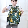 thumbnail image 6 of FORMRS Unisex School Backpack 17" Student Travel Bag with Laptop Compartment, Green Lemon Leaves, 6 of 7