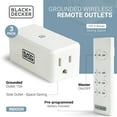 thumbnail image 4 of Black + Decker Prises de Télécommande Sans Fil Mises à la Terre (Lot de 3), 4 of 7