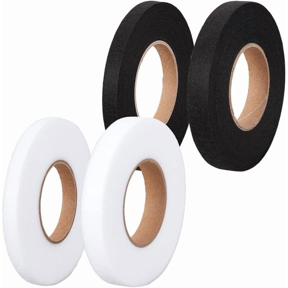 4 Rolls Iron on Hemming Tape 70 Yards Stitch Witchery Hemming Tape White Wonder Web No Sewing Required Fabric Fusing Hem Tape Adhesive for Curtain Pants Clothes Colorful DIY