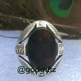 thumbnail image 6 of Handmade Sterling Silver Black Tourmaline Signet Ring for Men, 6 of 10